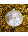 Bombka 12cm/1szt dekor z dedykacją imieniem LUX Papież Franciszek