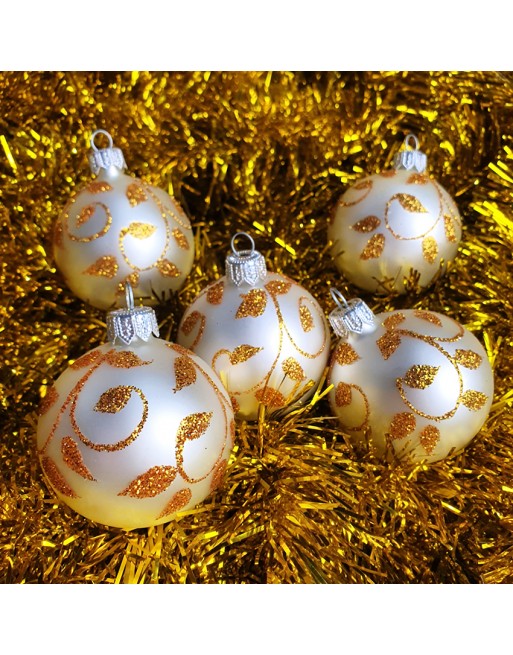 Bombki 6cm/5szt dekor szklane choinkowe ozdoby