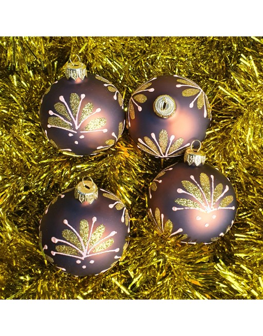 Bombki 7cm/4szt dekor szklane choinkowe ozdoby