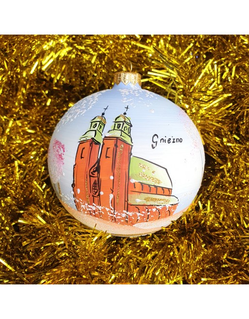 Bombka 12cm/1szt dekor z dedykacją imieniem LUX Gniezno
