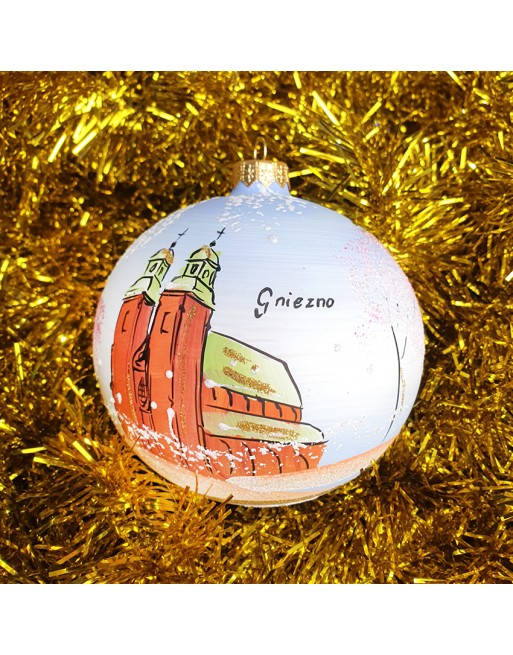 Bombka 12cm/1szt dekor z dedykacją imieniem LUX Gniezno