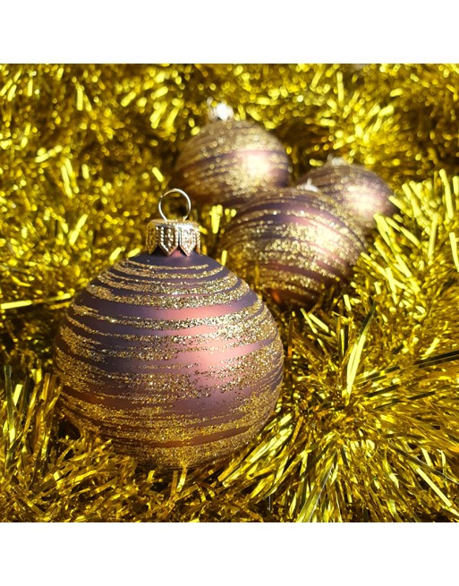 Bombki 7cm/4szt dekor szklane choinkowe ozdoby