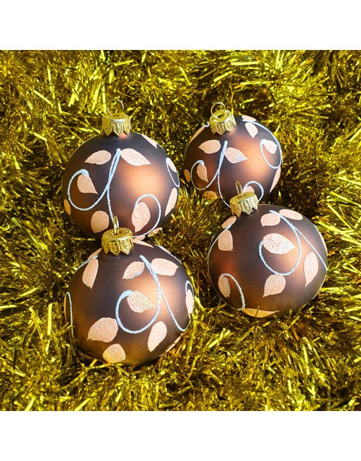 Bombki 7cm/4szt dekor szklane choinkowe ozdoby