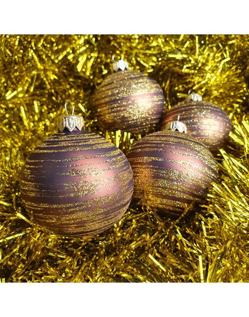 Bombki 7cm/4szt dekor szklane choinkowe ozdoby