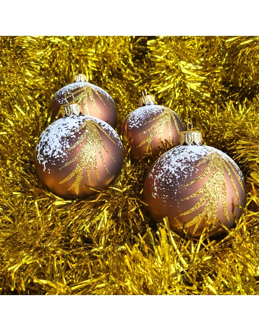 Bombki 7cm/4szt dekor szklane choinkowe ozdoby