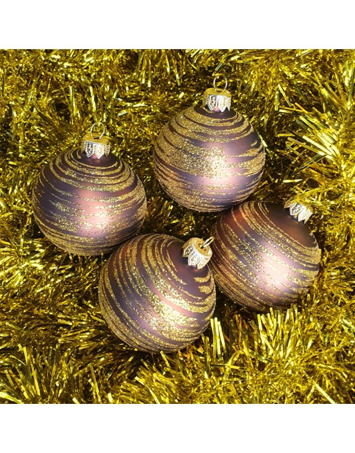 Bombki 7cm/4szt dekor szklane choinkowe ozdoby
