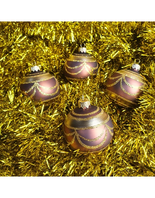 Bombki 7cm/4szt dekor szklane choinkowe ozdoby