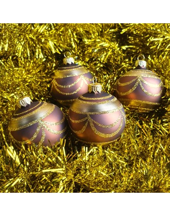 Bombki 7cm/4szt dekor szklane choinkowe ozdoby