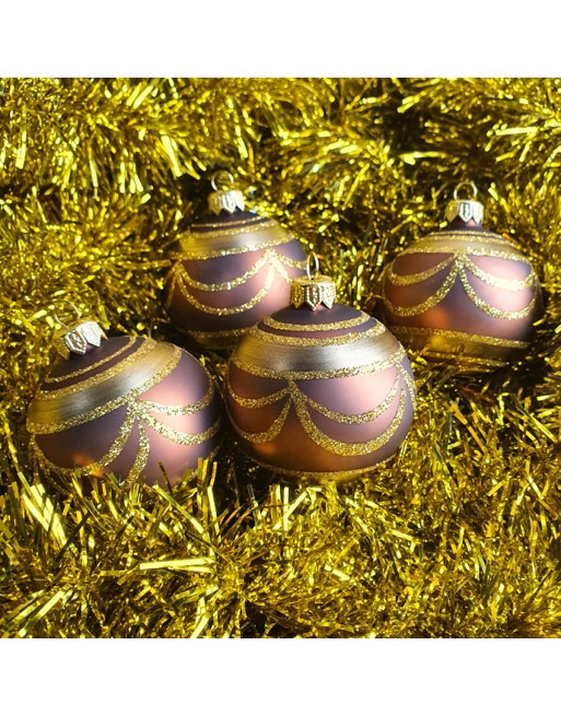 Bombki 7cm/4szt dekor szklane choinkowe ozdoby