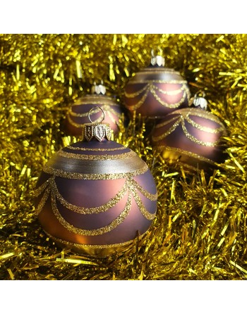 Bombki 7cm/4szt dekor szklane choinkowe ozdoby