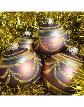 Bombki 7cm/4szt dekor szklane choinkowe ozdoby