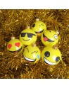 Bombki 6cm/6szt dekor szklane choinkowe emotki