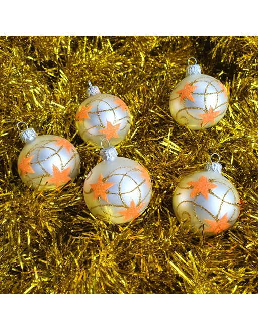Bombki 6cm/5szt dekor szklane choinkowe ozdoby