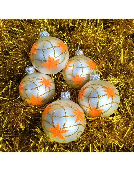 Bombki 6cm/5szt dekor szklane choinkowe ozdoby