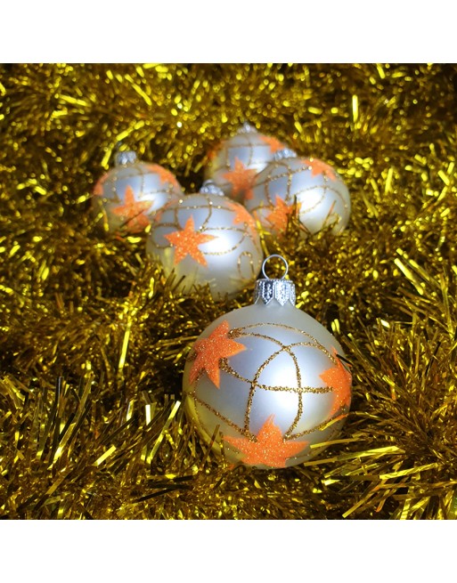 Bombki 6cm/5szt dekor szklane choinkowe ozdoby