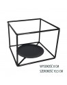 Świecznik metalowy czarny Loft tealighty stelaż