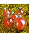 Bombki 6cm/5szt dekor szklane choinkowe ozdoby piórko