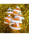Bombki 6cm/5szt dekor szklane choinkowe ozdoby piórko spirala