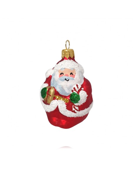 Bombka kształtka szklana ręcznie malowana figurka pękaty gwiazdorek
