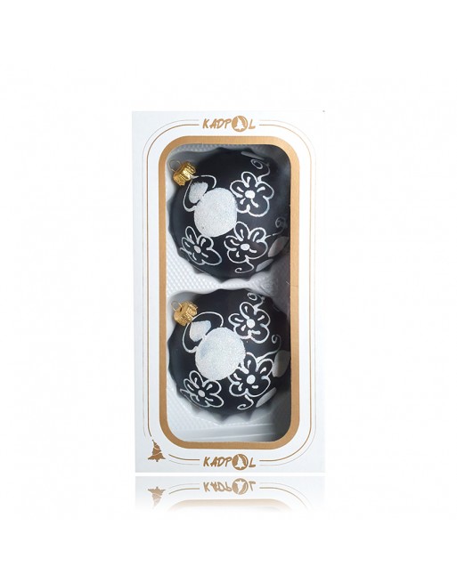 OUTLET Bombki 10cm/2szt dekor szklane choinkowe