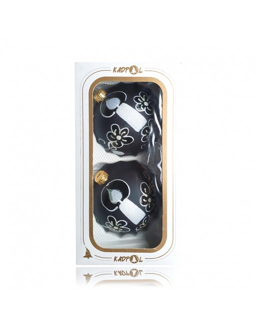 OUTLET Bombki 10cm/2szt dekor szklane choinkowe