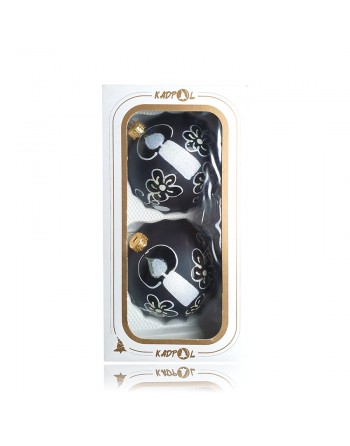 OUTLET Bombki 10cm/2szt dekor szklane choinkowe