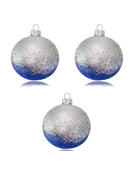 OUTLET Bombki 8cm/3szt dekor szklane choinkowe