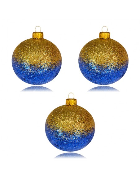 OUTLET Bombki 8cm/3szt dekor szklane choinkowe