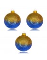 OUTLET Bombki 8cm/3szt dekor szklane choinkowe