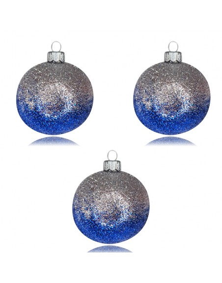 OUTLET Bombki 8cm/3szt dekor szklane choinkowe