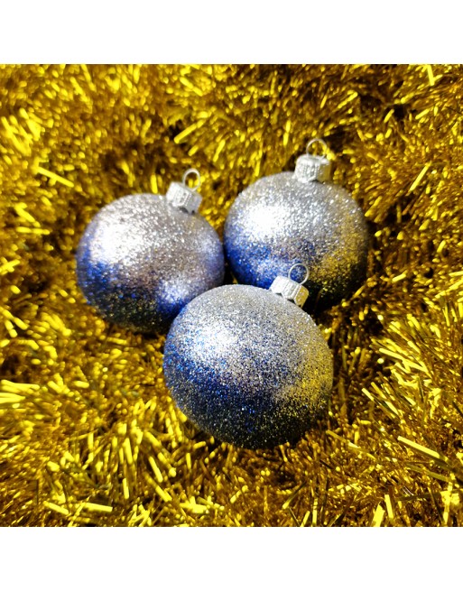 OUTLET Bombki 8cm/3szt dekor szklane choinkowe