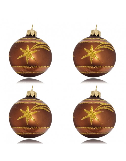 OUTLET Bombki 6cm/4szt dekor szklane choinkowe