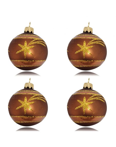 OUTLET Bombki 6cm/4szt dekor szklane choinkowe