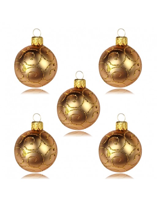 OUTLET Bombki 5cm/5szt dekor szklane choinkowe
