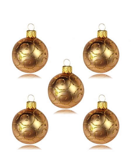 OUTLET Bombki 5cm/5szt dekor szklane choinkowe