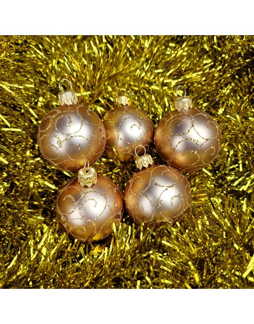 OUTLET Bombki 5cm/5szt dekor szklane choinkowe