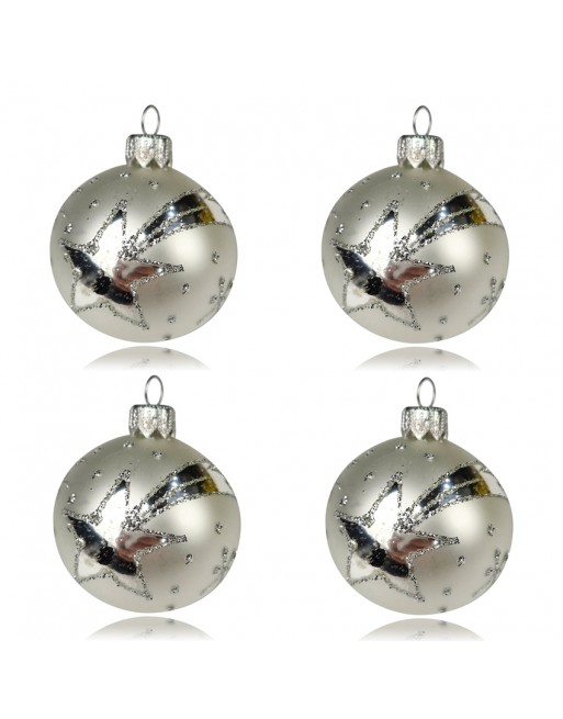 OUTLET Bombki 6cm/4szt dekor szklane choinkowe
