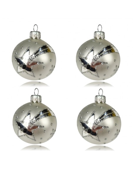 OUTLET Bombki 6cm/4szt dekor szklane choinkowe