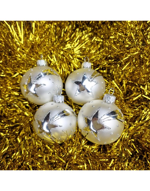 OUTLET Bombki 6cm/4szt dekor szklane choinkowe