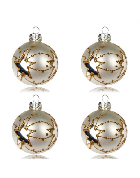 OUTLET Bombki 6cm/4szt dekor szklane choinkowe