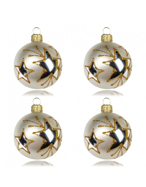 OUTLET Bombki 6cm/4szt dekor szklane choinkowe