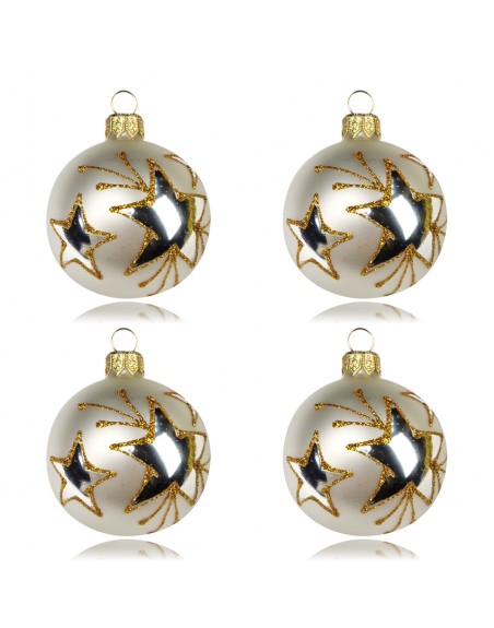 OUTLET Bombki 6cm/4szt dekor szklane choinkowe