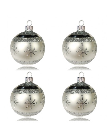 OUTLET Bombki 6cm/4szt dekor szklane choinkowe