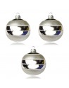 OUTLET Bombki 8cm/3szt dekor szklane choinkowe
