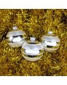 OUTLET Bombki 8cm/3szt dekor szklane choinkowe