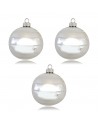 OUTLET Bombki 8cm/3szt dekor szklane choinkowe