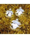 OUTLET Bombki 8cm/3szt dekor szklane choinkowe
