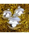OUTLET Bombki 8cm/3szt dekor szklane choinkowe