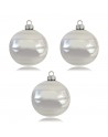 OUTLET Bombki 8cm/3szt dekor szklane choinkowe