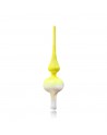 Czub Szpic 28cm dekorowany szklany choinkowy NEON brokatowe